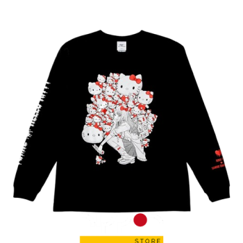 Camiseta de manga larga Junji Ito × Sanrio Tomie × Hello Kitty Talle L